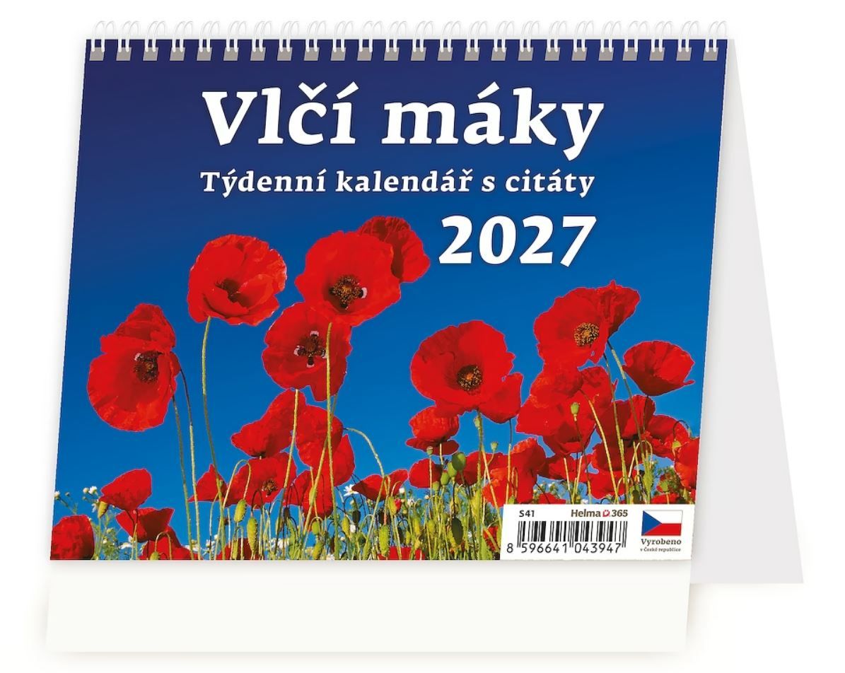 Kalendář stolní 2027 - Vlčí máky