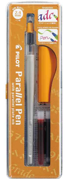 Obrázek produktu: Kaligrafické pero Pilot Parallel Pen - oranžovošedé