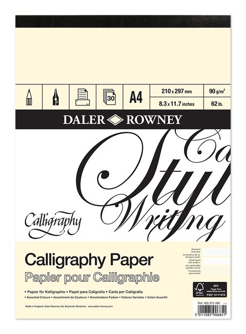 Obrázek produktu: Kaligrafický blok  Daler Rowney  A4,  90g
