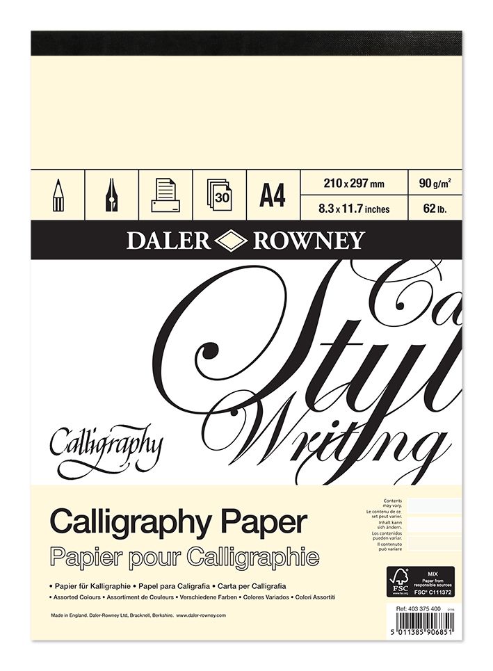 Kaligrafický blok  Daler Rowney  A4,  90g