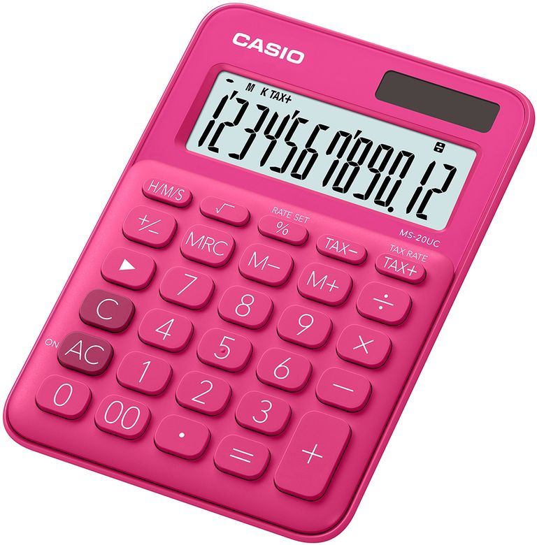 Stolní kalkulačka Casio MS-20UC, růžová