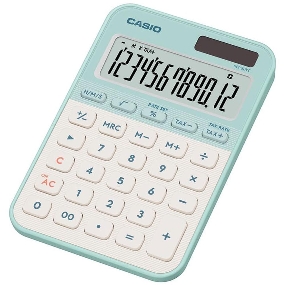 Kalkulačka Casio MS 20 YC LG - sv. zelená