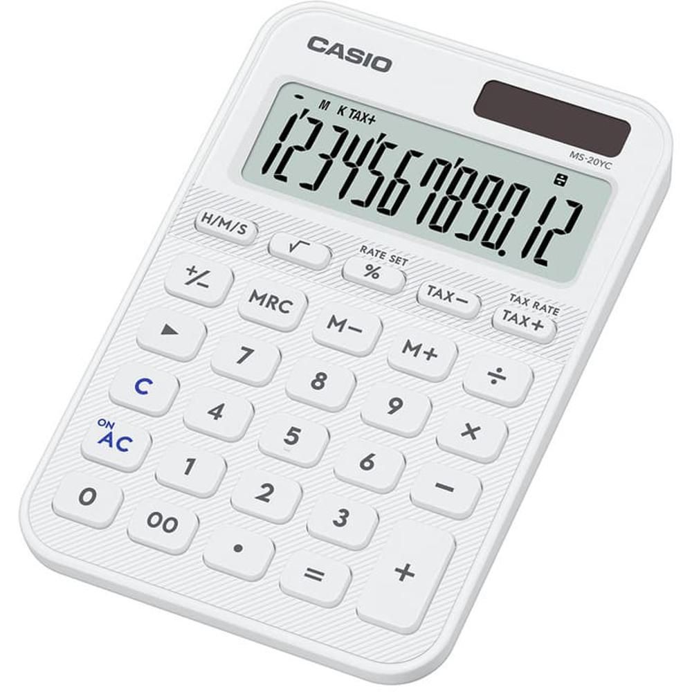Kalkulačka Casio MS 20 YC WE - bílá