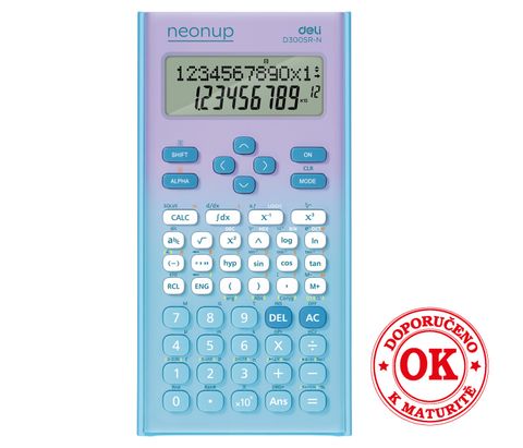 Obrázek produktu: Kalkulačka vědecká DELI ED300SR-N - modrofialová