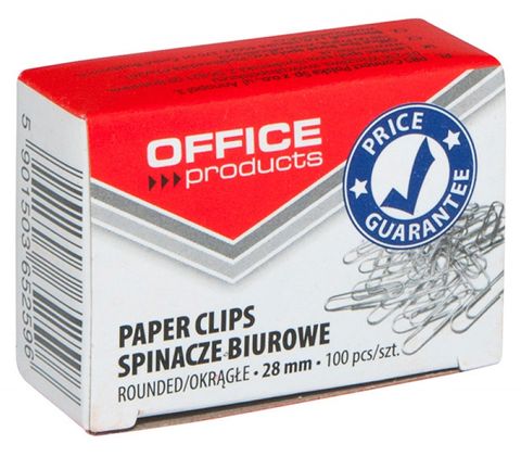 Obrázek produktu: Kancelářské spony 28 mm stříbrné 100 ks
