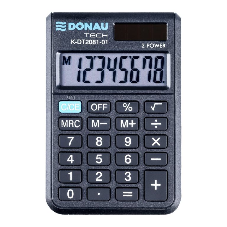Kapesní kalkulačka Donau TECH 2081, 8místná - černá