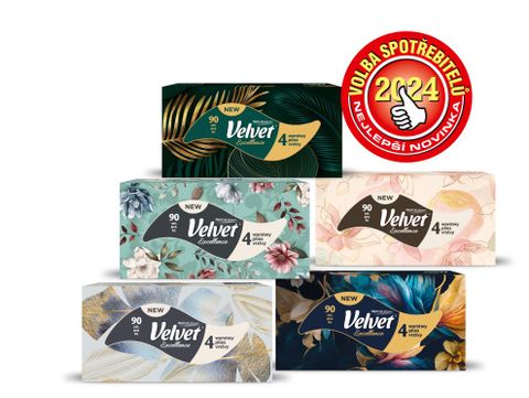 Obrázek produktu: Kapesníky v krabičce Velvet Excellence 4 vrstvé 90 ks