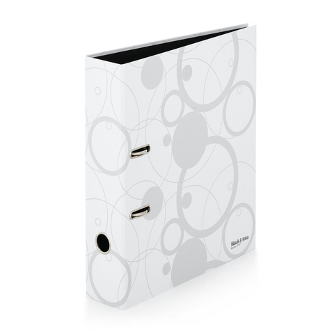 Obrázek produktu: Karton PP Black & White Pořadač pákový lamino 8 cm - bílý