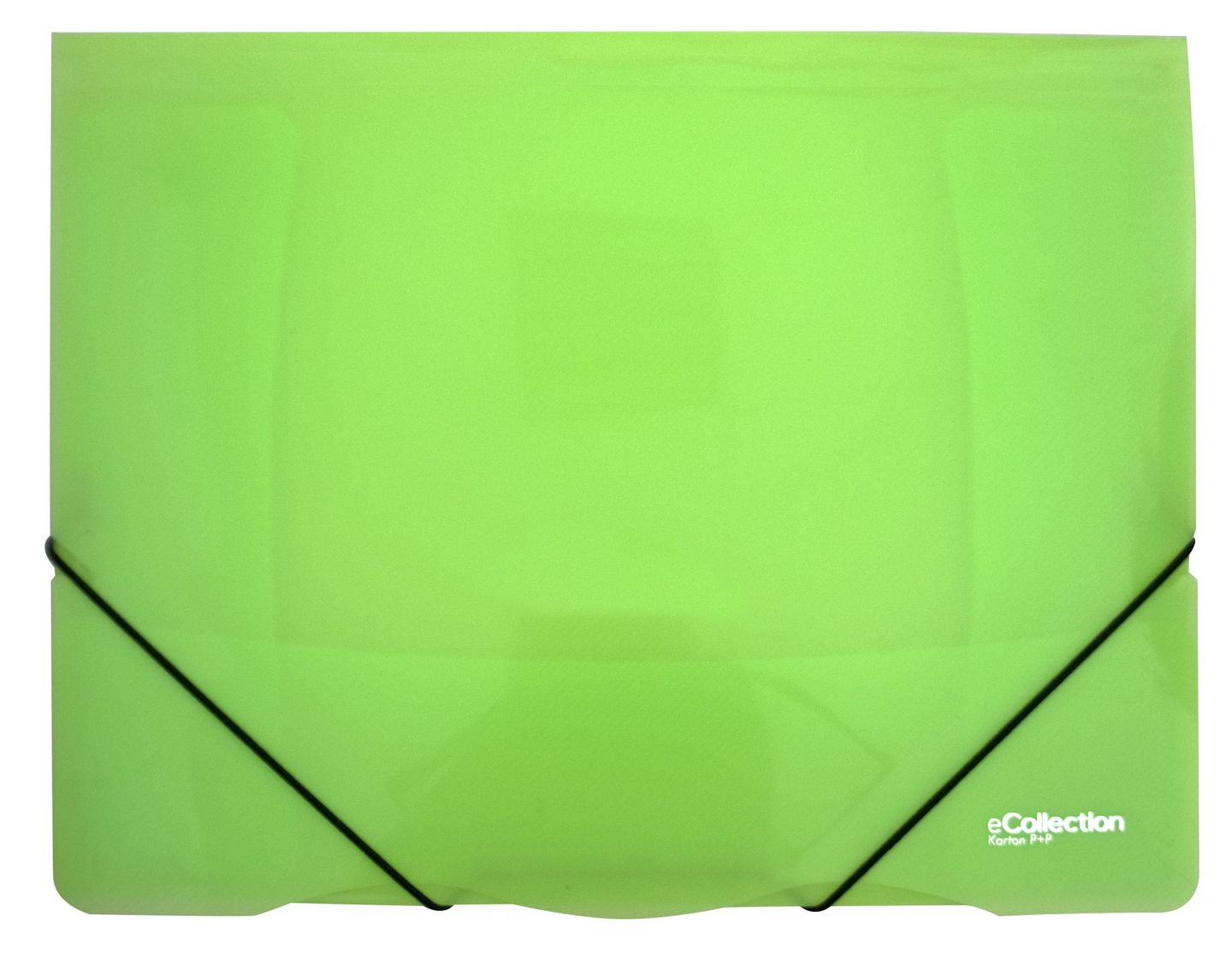 Karton PP eCollection Desky s gumou A4, PP, 3 klopy - zelené