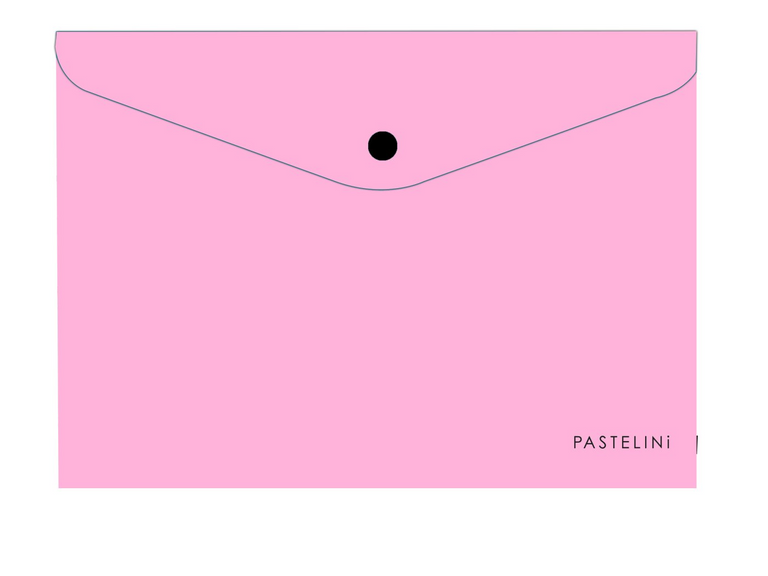 Obálka plastová s drukem A4 Pastelini růžová 402158