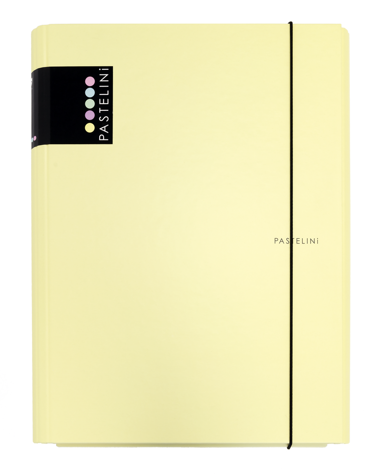Karton P+P 3 klopy A4 lamino s gumou Pastelini žluté 7-33119