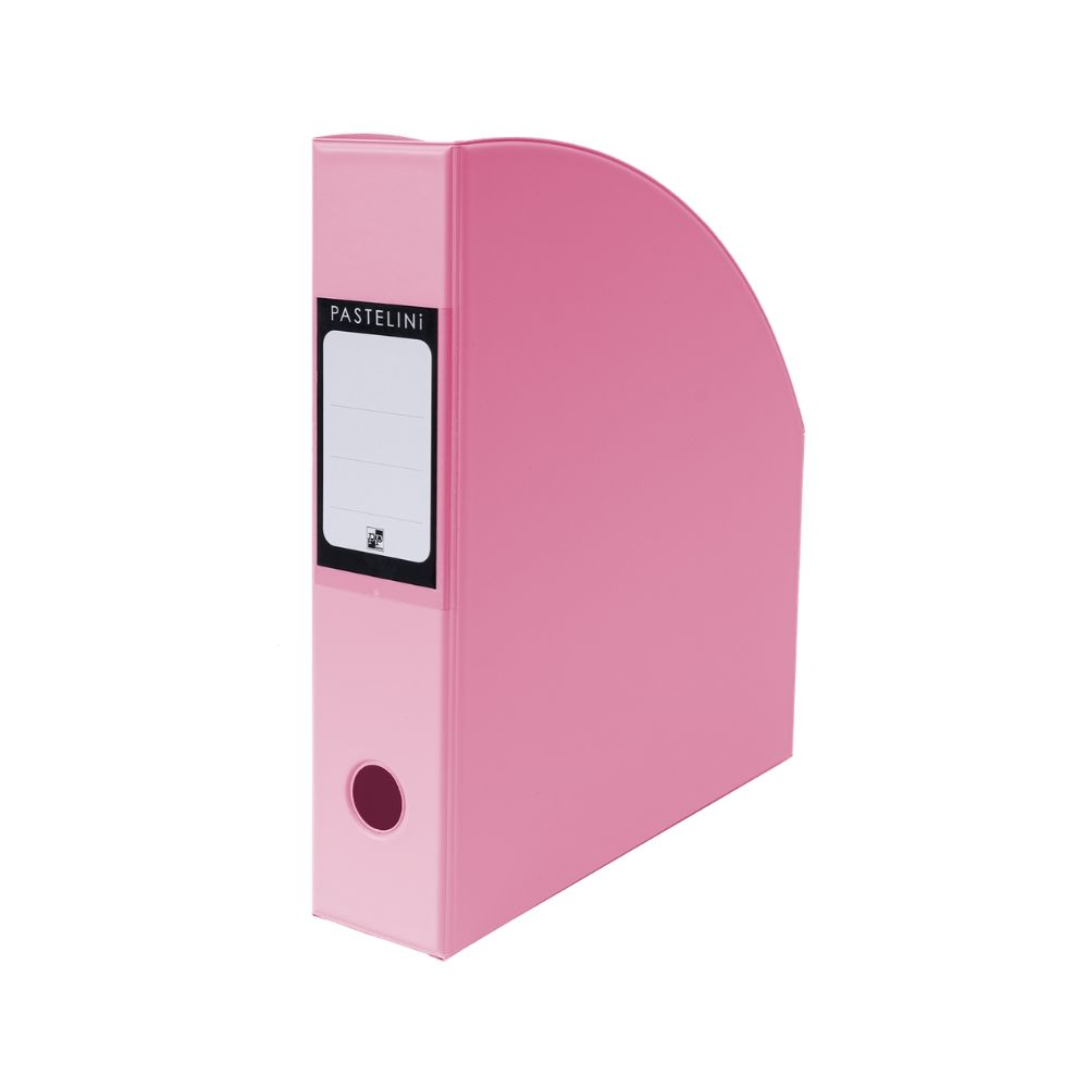 Karton PP PASTELINi Stojan na časopisy A4 PVC 7 cm - růžový