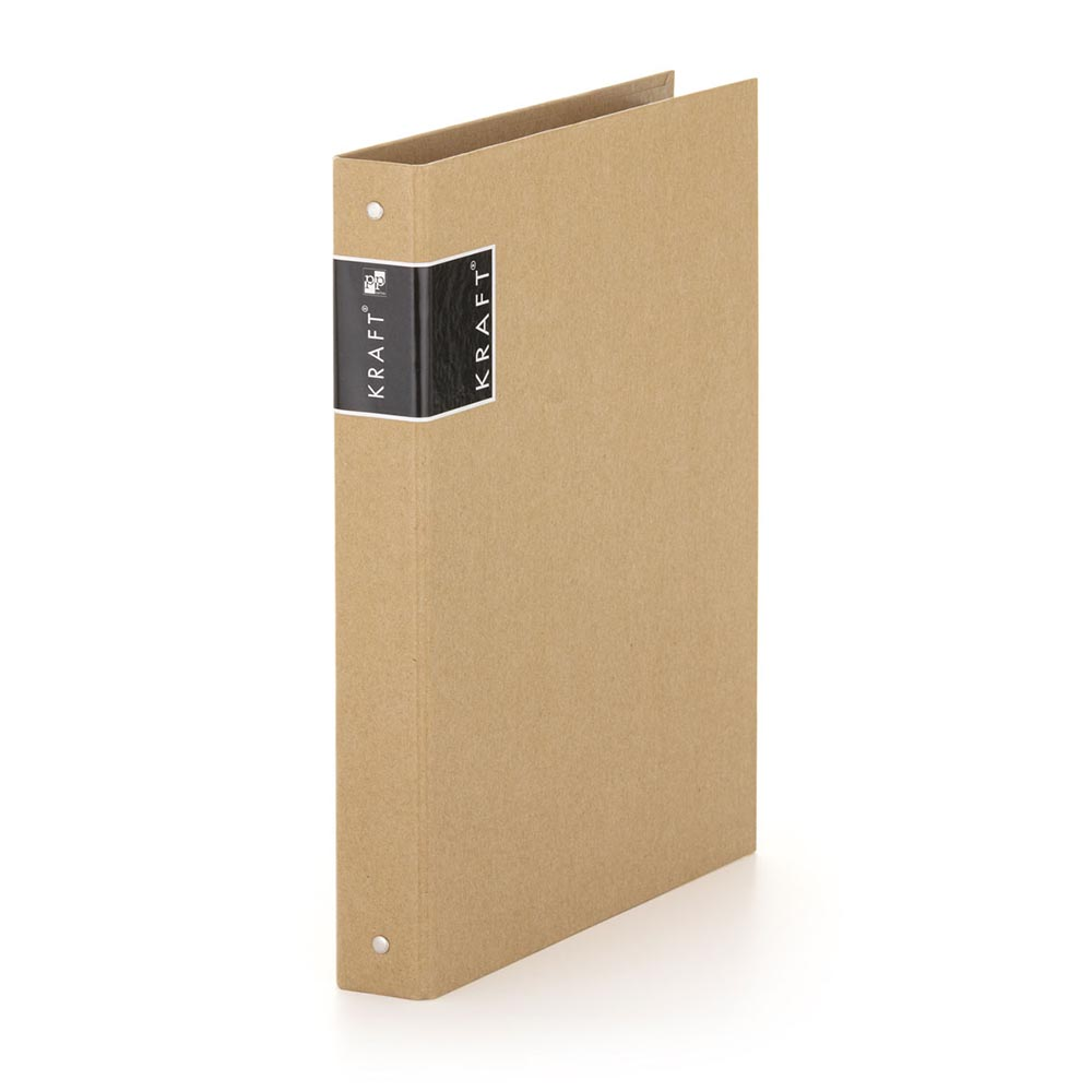 Karton PP Pořadač 2kroužek A4, R25, lamino KRAFT nature