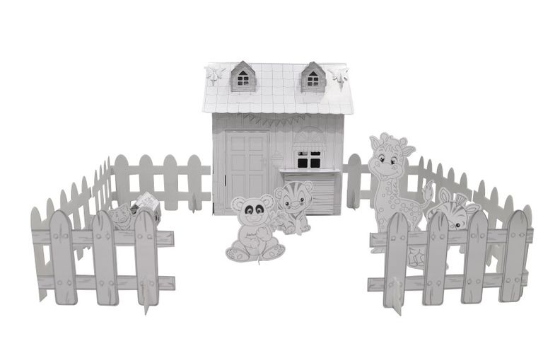 Kartonový domeček CONCORDE + zvířátka CONCORDE