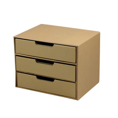 Obrázek produktu: Kartonový pořadač se šuplíky - 330 x 258 x 255 mm hnědý