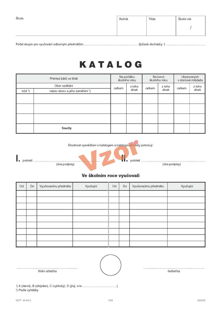 Katalog (na třídu)