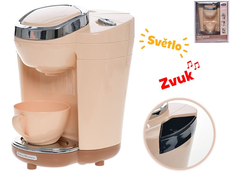 Kávovar 18,5 cm na baterie  se světlem a zvukem