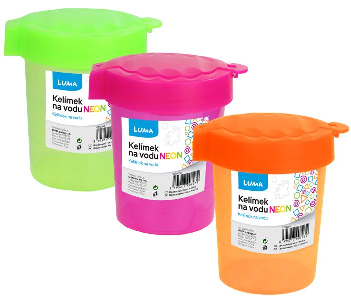 Kelímek na vodu NEON LUMA mix