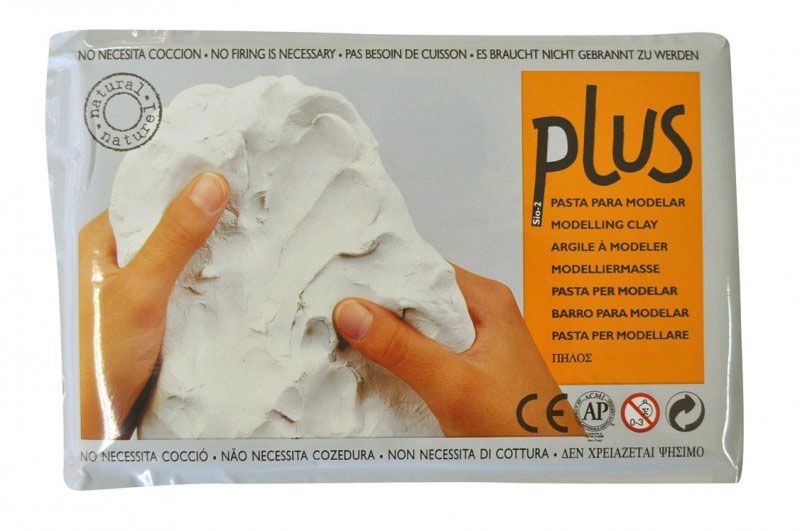 Keramická hmota Plus bez výpalu - 0,5 kg přírodní bílá