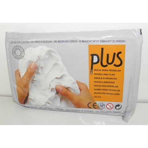 Obrázek produktu: Keramická hmota Plus bez výpalu - 1,0 kg přírodní bílá