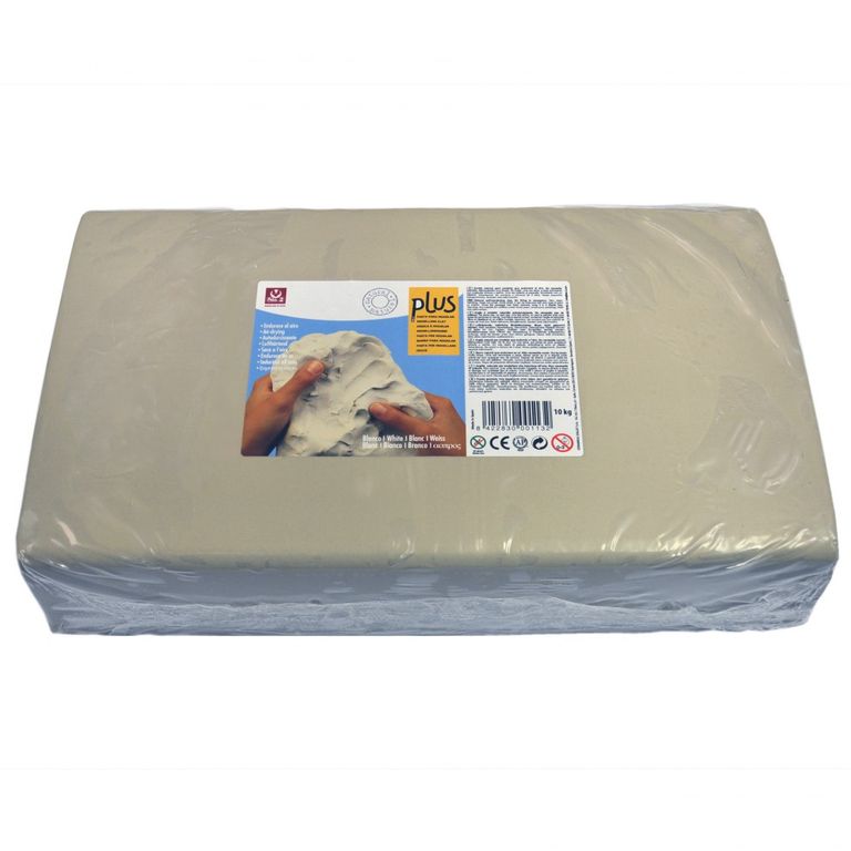 Levně Keramická hmota Plus bez výpalu - 10 kg přírodní bílá