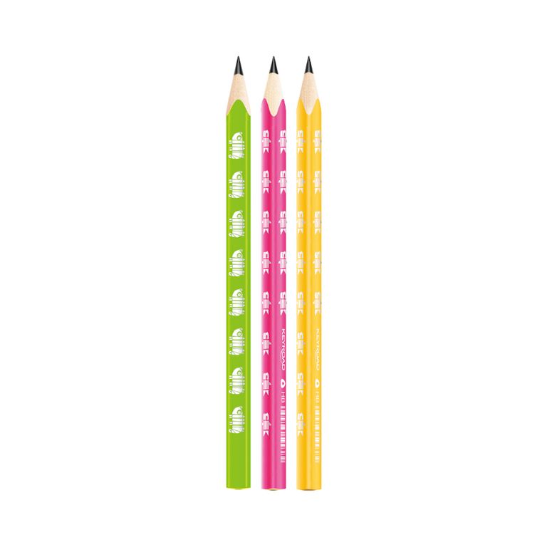 Grafitové tužky KEYROAD Neon JUMBO - trojhranné HB, 6 ks