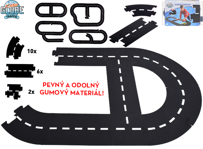 Kids Globe Traffic autodráha gumová obvod 307,5cm