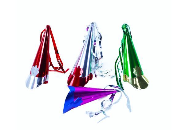 Klobouk papírový plesový 17 cm, 4 ks