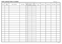 Obrázek produktu: Kniha vydaných faktur (pohledávek)