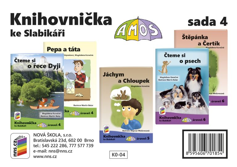 Knihovnička ke Slabikáři AMOS - sada 4