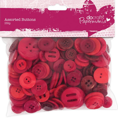 Obrázek produktu: Knoflíky mix, Červené (250g)