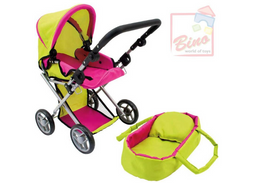 Obrázek produktu: Kočárek pro panenky s boxem, zelený - Paula