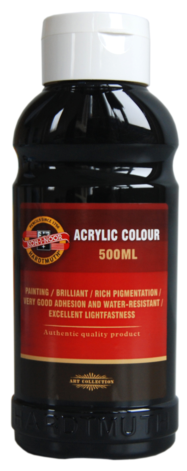 Koh-i-noor akrylová barva Acrylic - 500 ml - černá