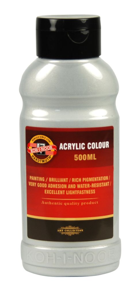 Obrázek produktu: Koh-i-noor akrylová barva Acrylic - 500 ml - stříbrná