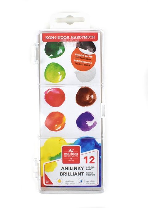 Obrázek produktu: Koh-i-noor Barvy brilantní (anilinky) 12 barev, 22 mm