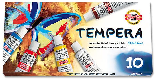 Levně Koh-i-noor - barvy temperové v tubě, 16 ml - 10 barev