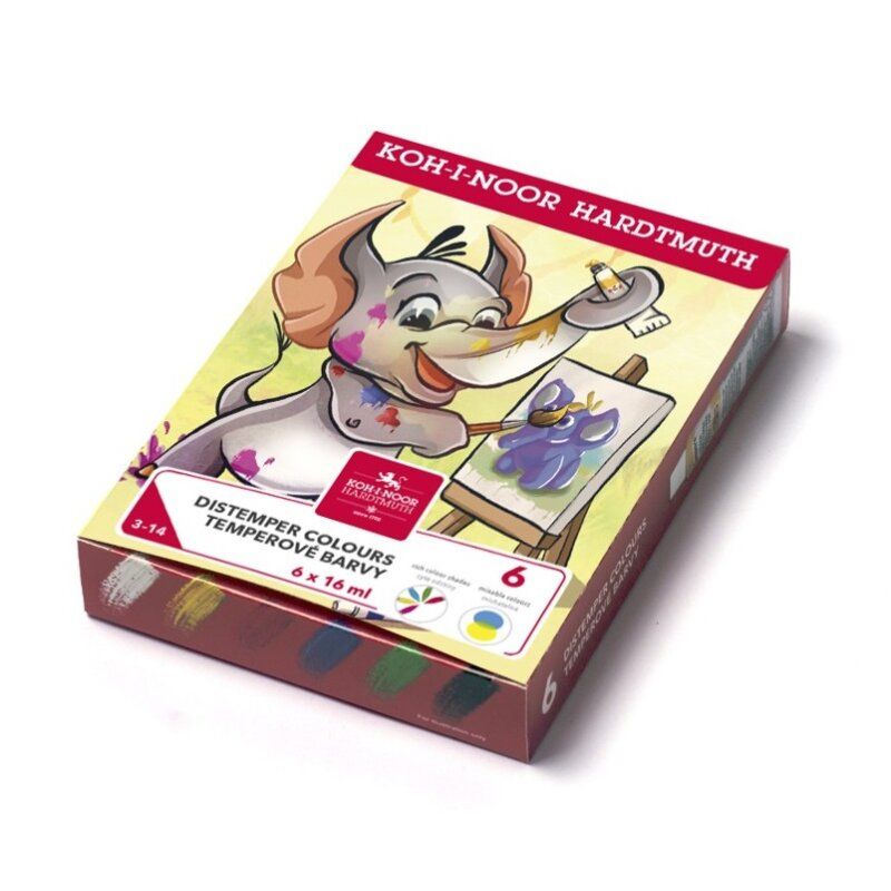 Koh-i-noor,barvy temperové v tubě 16 ml - 6 barev, Slon