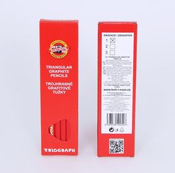 Obrázek produktu: Koh-i-noor grafitová tužka 1802, číslo 1 - trojhranná, 12 ks