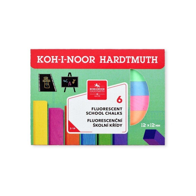 KOH-I-NOOR Křídy školní barevné fluorescenční