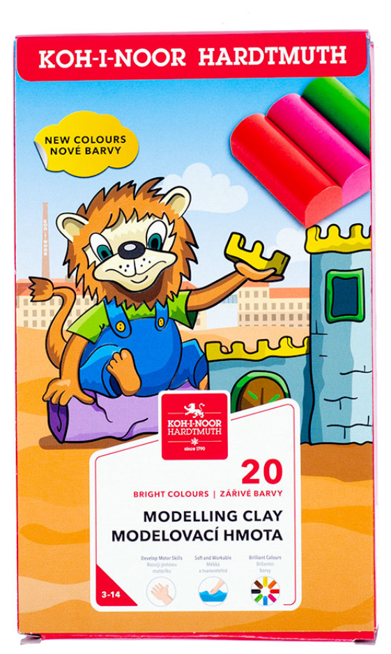 Koh-i-noor Modelovací hmota, 460 g - 20 barev