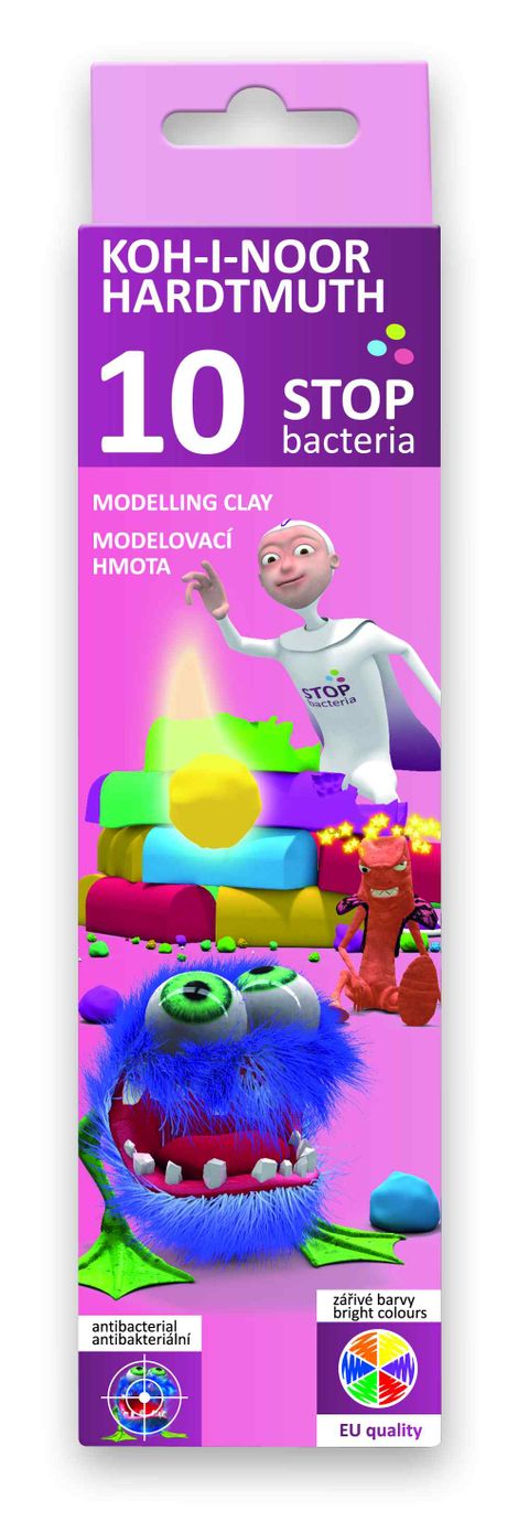 Obrázek produktu: Koh-i-noor modelovací hmota - STOP BACTERIA - 10 barev