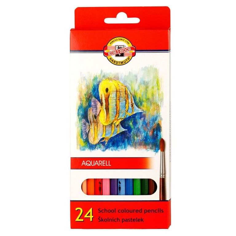 Levně Koh-i-noor pastelky akvarelové školní - 24 ks