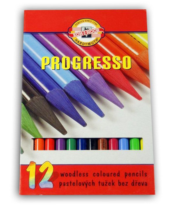 KOH-I-NOOR Pastelky v laku Progresso 12ks
