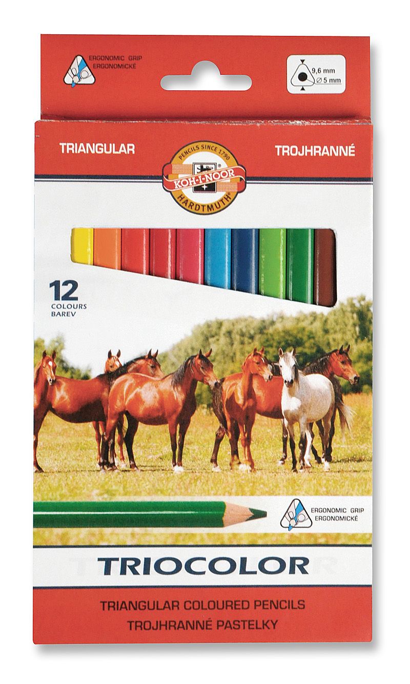 Koh-i-noor pastelky TRIOCOLOR 3142, 12 barev