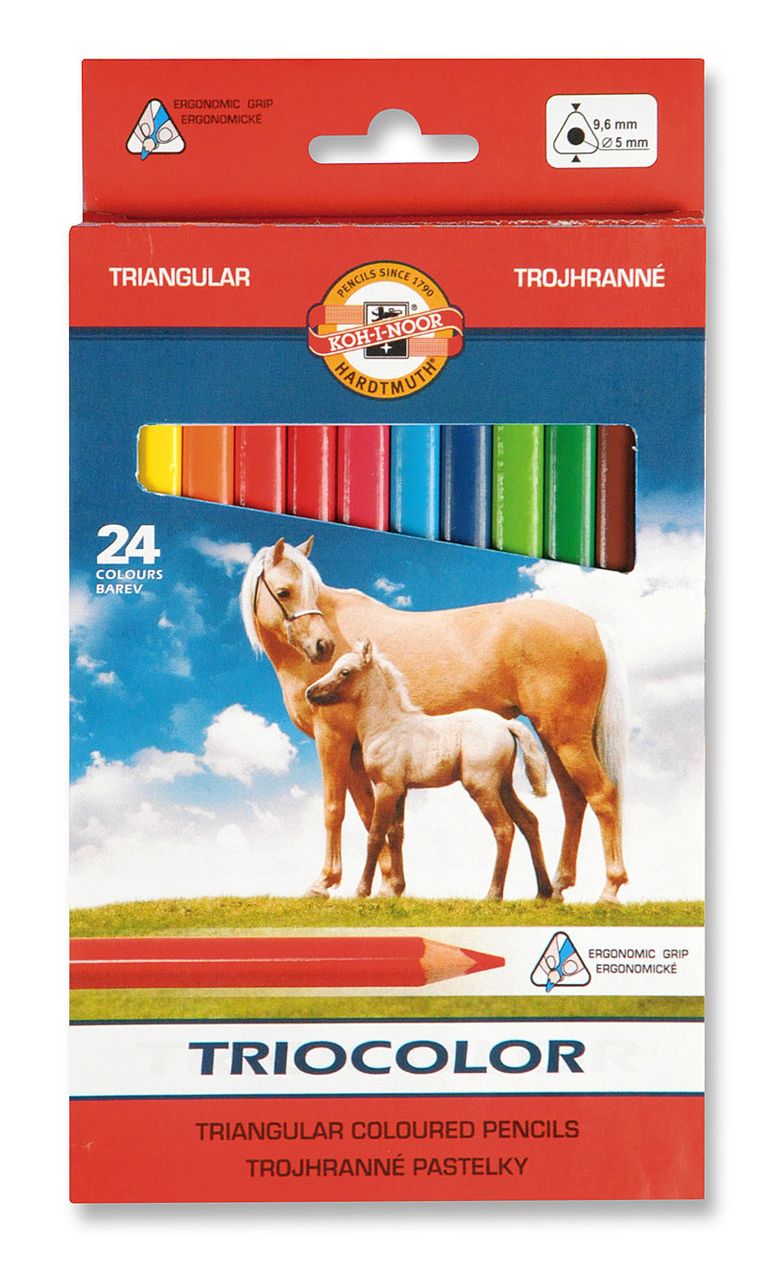 Levně Koh-i-noor pastelky TRIOCOLOR 3144, 24 barev