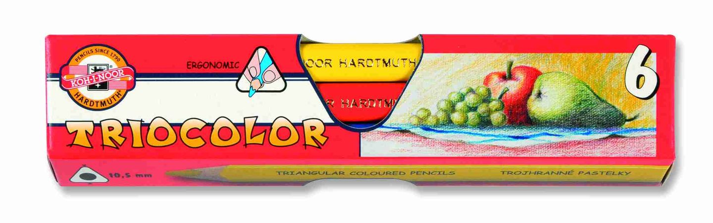 Koh-i-noor pastelky TRIOCOLOR 3151 JUMBO - 6 barev