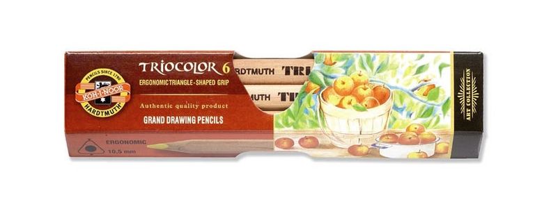 Levně Koh-i-noor Pastelky TRIOCOLOR 3151 JUMBO - přírodní - 6 barev