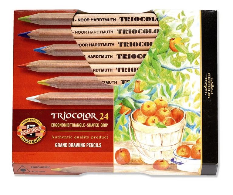 Levně Koh-i-noor Pastelky TRIOCOLOR 3154 JUMBO - přírodní - 24 barev