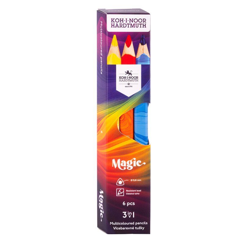Koh-i-noor souprava tužek barevných MAGIC 3HR 3408 - 6 ks