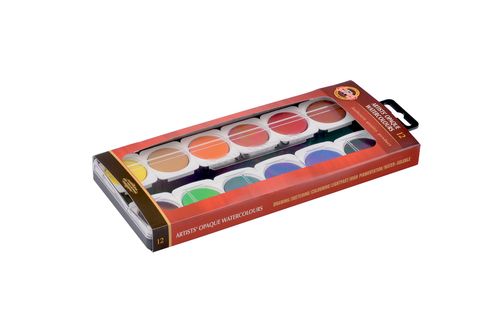 Obrázek produktu: Koh-i-noor vodové barvy, umělecké krycí 12 barev, 30 mm